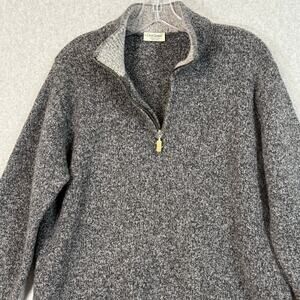Gran Sasso 1/4 Zip Sweater Size M/L* Wool Cashmere Blend Quiet Luxury Italy